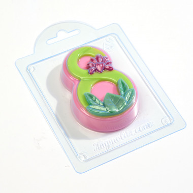 8 марта с цветком v2 форма пластиковая — ANYMOLDS ПРОИЗВОДСТВО ПЛАСТИКОВЫХ ФОРМ ДЛЯ МЫЛА, ШОКОЛАДА, ГИПСА