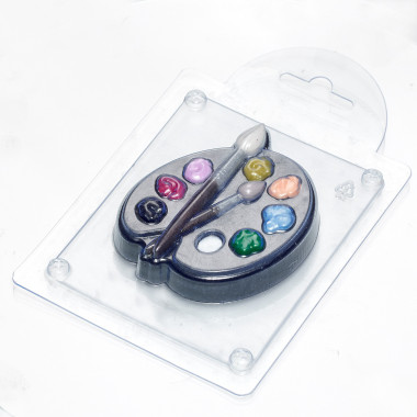 Палитра с красками  форма пластиковая — ANYMOLDS ПРОИЗВОДСТВО ПЛАСТИКОВЫХ ФОРМ ДЛЯ МЫЛА, ШОКОЛАДА, ГИПСА