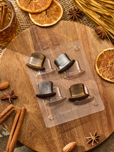 Шляпа Цилиндр  мини форма пластиковая для мыла и шоколада — ANYMOLDS ПРОИЗВОДСТВО ПЛАСТИКОВЫХ ФОРМ ДЛЯ МЫЛА, ШОКОЛАДА, ГИПСА