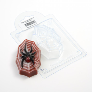 Паук и паутина форма пластиковая — ANYMOLDS ПРОИЗВОДСТВО ПЛАСТИКОВЫХ ФОРМ ДЛЯ МЫЛА, ШОКОЛАДА, ГИПСА