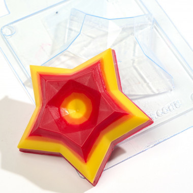 Звезда форма пластиковая — ANYMOLDS ПРОИЗВОДСТВО ПЛАСТИКОВЫХ ФОРМ ДЛЯ МЫЛА, ШОКОЛАДА, ГИПСА