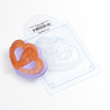 Переплетенные сердца форма пластиковая — ANYMOLDS ПРОИЗВОДСТВО ПЛАСТИКОВЫХ ФОРМ ДЛЯ МЫЛА, ШОКОЛАДА, ГИПСА