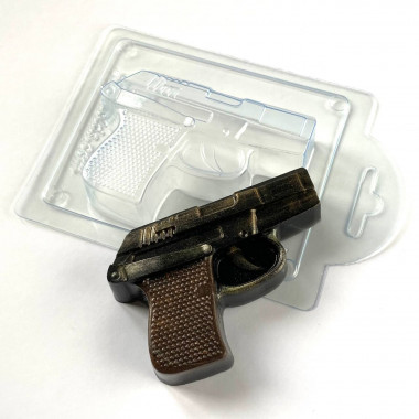 Пистолет 1 форма пластиковая — ANYMOLDS ПРОИЗВОДСТВО ПЛАСТИКОВЫХ ФОРМ ДЛЯ МЫЛА, ШОКОЛАДА, ГИПСА