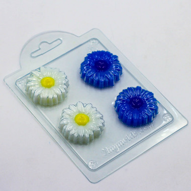Ромашка мини форма пластиковая — ANYMOLDS ПРОИЗВОДСТВО ПЛАСТИКОВЫХ ФОРМ ДЛЯ МЫЛА, ШОКОЛАДА, ГИПСА