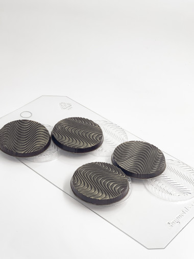 Медиант волна d 55мм  4 шт форма пластиковая для шоколада — ANYMOLDS ПРОИЗВОДСТВО ПЛАСТИКОВЫХ ФОРМ ДЛЯ МЫЛА, ШОКОЛАДА, ГИПСА