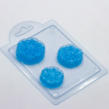 Снежинка звездочка мини форма пластиковая — ANYMOLDS ПРОИЗВОДСТВО ПЛАСТИКОВЫХ ФОРМ ДЛЯ МЫЛА, ШОКОЛАДА, ГИПСА