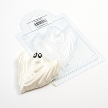 Дружелюбное привидение форма пластиковая — ANYMOLDS ПРОИЗВОДСТВО ПЛАСТИКОВЫХ ФОРМ ДЛЯ МЫЛА, ШОКОЛАДА, ГИПСА