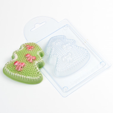 Елка вязаная с бантами форма пластиковая — ANYMOLDS ПРОИЗВОДСТВО ПЛАСТИКОВЫХ ФОРМ ДЛЯ МЫЛА, ШОКОЛАДА, ГИПСА