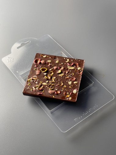 Плитка шоколада гладкий квадрат форма пластиковая — ANYMOLDS ПРОИЗВОДСТВО ПЛАСТИКОВЫХ ФОРМ ДЛЯ МЫЛА, ШОКОЛАДА, ГИПСА