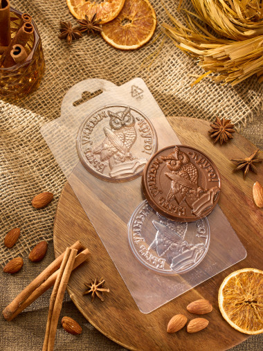 Быть умным - круто! пластиковая форма для шоколадной медали — ANYMOLDS ПРОИЗВОДСТВО ПЛАСТИКОВЫХ ФОРМ ДЛЯ МЫЛА, ШОКОЛАДА, ГИПСА