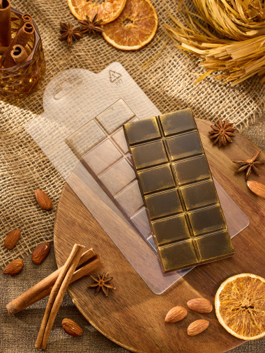 Классическая плитка шоколада, форма пластиковая — ANYMOLDS ПРОИЗВОДСТВО ПЛАСТИКОВЫХ ФОРМ ДЛЯ МЫЛА, ШОКОЛАДА, ГИПСА