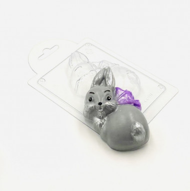 Зайчик с бантиком форма пластиковая — ANYMOLDS ПРОИЗВОДСТВО ПЛАСТИКОВЫХ ФОРМ ДЛЯ МЫЛА, ШОКОЛАДА, ГИПСА