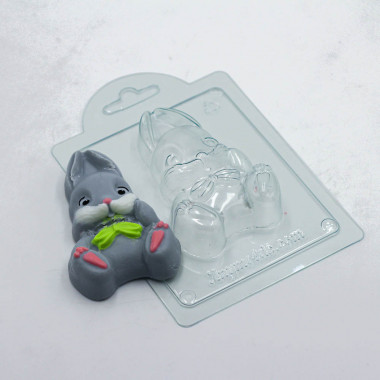 Зайчик форма пластиковая — ANYMOLDS ПРОИЗВОДСТВО ПЛАСТИКОВЫХ ФОРМ ДЛЯ МЫЛА, ШОКОЛАДА, ГИПСА