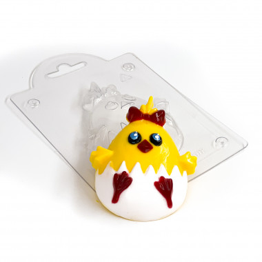 Цыпа в скорлупе форма пластиковая — ANYMOLDS ПРОИЗВОДСТВО ПЛАСТИКОВЫХ ФОРМ ДЛЯ МЫЛА, ШОКОЛАДА, ГИПСА