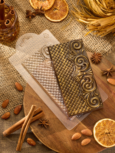 Барокко плитка шоколада, форма пластиковая — ANYMOLDS ПРОИЗВОДСТВО ПЛАСТИКОВЫХ ФОРМ ДЛЯ МЫЛА, ШОКОЛАДА, ГИПСА