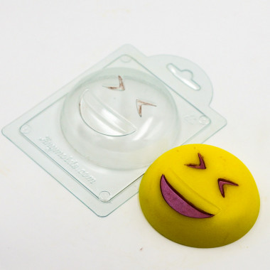 Смайлик 2 форма пластиковая — ANYMOLDS ПРОИЗВОДСТВО ПЛАСТИКОВЫХ ФОРМ ДЛЯ МЫЛА, ШОКОЛАДА, ГИПСА