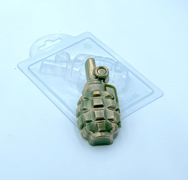 Граната Ф-1 v2 форма пластиковая — ANYMOLDS ПРОИЗВОДСТВО ПЛАСТИКОВЫХ ФОРМ ДЛЯ МЫЛА, ШОКОЛАДА, ГИПСА