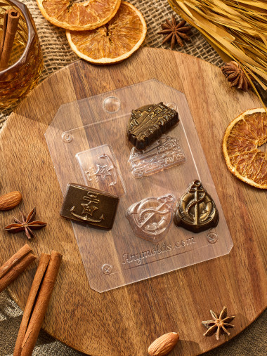 Набор для Моряка мини форма пластиковая для шоколада и мыла — ANYMOLDS ПРОИЗВОДСТВО ПЛАСТИКОВЫХ ФОРМ ДЛЯ МЫЛА, ШОКОЛАДА, ГИПСА