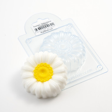 Ромашка / Гербера  форма пластиковая — ANYMOLDS ПРОИЗВОДСТВО ПЛАСТИКОВЫХ ФОРМ ДЛЯ МЫЛА, ШОКОЛАДА, ГИПСА