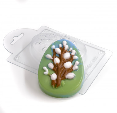 Верба в форме яйца, форма пластиковая. — ANYMOLDS ПРОИЗВОДСТВО ПЛАСТИКОВЫХ ФОРМ ДЛЯ МЫЛА, ШОКОЛАДА, ГИПСА