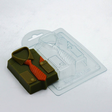 Рубашка с галстуком форма пластиковая — ANYMOLDS ПРОИЗВОДСТВО ПЛАСТИКОВЫХ ФОРМ ДЛЯ МЫЛА, ШОКОЛАДА, ГИПСА