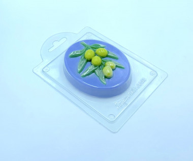 Олива на овале, форма пластиковая — ANYMOLDS ПРОИЗВОДСТВО ПЛАСТИКОВЫХ ФОРМ ДЛЯ МЫЛА, ШОКОЛАДА, ГИПСА