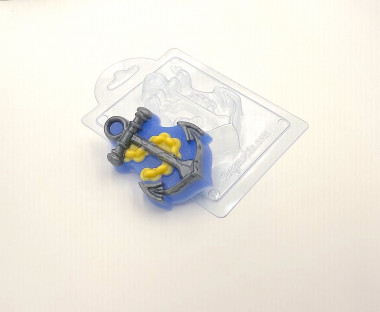 Якорь с цепью форма пластиковая — ANYMOLDS ПРОИЗВОДСТВО ПЛАСТИКОВЫХ ФОРМ ДЛЯ МЫЛА, ШОКОЛАДА, ГИПСА