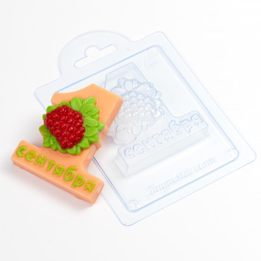 1 сентября с рябиной форма пластиковая V2 — ANYMOLDS ПРОИЗВОДСТВО ПЛАСТИКОВЫХ ФОРМ ДЛЯ МЫЛА, ШОКОЛАДА, ГИПСА