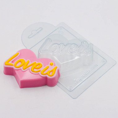 Любовь это ... форма пластиковая — ANYMOLDS ПРОИЗВОДСТВО ПЛАСТИКОВЫХ ФОРМ ДЛЯ МЫЛА, ШОКОЛАДА, ГИПСА