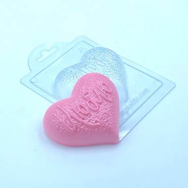 Сердце люблю форма пластиковая — ANYMOLDS ПРОИЗВОДСТВО ПЛАСТИКОВЫХ ФОРМ ДЛЯ МЫЛА, ШОКОЛАДА, ГИПСА