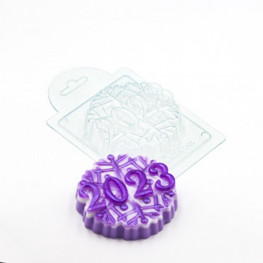 2023 на снежинке форма пластиковая — ANYMOLDS ПРОИЗВОДСТВО ПЛАСТИКОВЫХ ФОРМ ДЛЯ МЫЛА, ШОКОЛАДА, ГИПСА