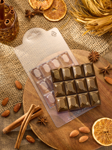 Багет шоколад 10см*10см, форма пластиковая — ANYMOLDS ПРОИЗВОДСТВО ПЛАСТИКОВЫХ ФОРМ ДЛЯ МЫЛА, ШОКОЛАДА, ГИПСА