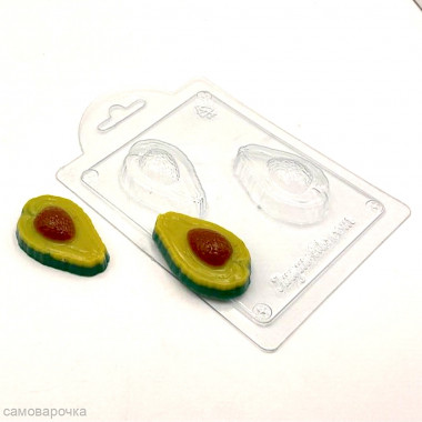 Авокадо мини форма пластиковая — ANYMOLDS ПРОИЗВОДСТВО ПЛАСТИКОВЫХ ФОРМ ДЛЯ МЫЛА, ШОКОЛАДА, ГИПСА