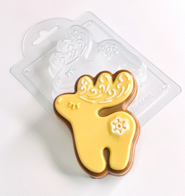 Олень пряничный форма пластиковая — ANYMOLDS ПРОИЗВОДСТВО ПЛАСТИКОВЫХ ФОРМ ДЛЯ МЫЛА, ШОКОЛАДА, ГИПСА