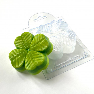 Клевер четырехлистный форма пластиковая — ANYMOLDS ПРОИЗВОДСТВО ПЛАСТИКОВЫХ ФОРМ ДЛЯ МЫЛА, ШОКОЛАДА, ГИПСА