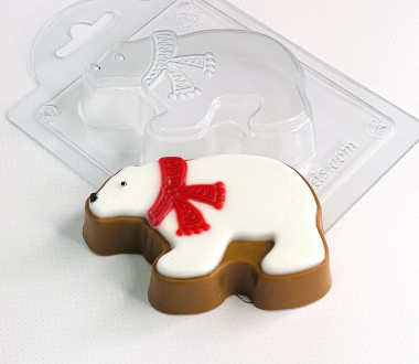 Белый медведь пряничный форма пластиковая — ANYMOLDS ПРОИЗВОДСТВО ПЛАСТИКОВЫХ ФОРМ ДЛЯ МЫЛА, ШОКОЛАДА, ГИПСА