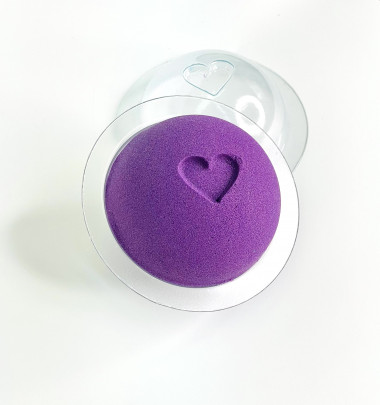 Полусфера d 70 с сердечком форма для бомбочек — ANYMOLDS ПРОИЗВОДСТВО ПЛАСТИКОВЫХ ФОРМ ДЛЯ МЫЛА, ШОКОЛАДА, ГИПСА