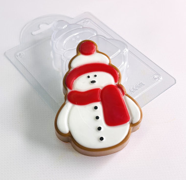 Снеговик пряничный форма пластиковая — ANYMOLDS ПРОИЗВОДСТВО ПЛАСТИКОВЫХ ФОРМ ДЛЯ МЫЛА, ШОКОЛАДА, ГИПСА