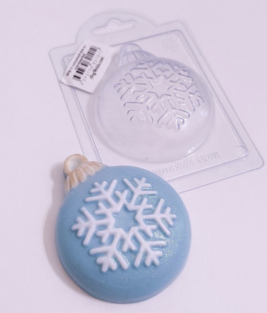 Шар со снежинкой форма пластиковая — ANYMOLDS ПРОИЗВОДСТВО ПЛАСТИКОВЫХ ФОРМ ДЛЯ МЫЛА, ШОКОЛАДА, ГИПСА
