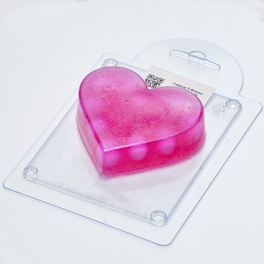 Сердце 3  форма пластиковая — ANYMOLDS ПРОИЗВОДСТВО ПЛАСТИКОВЫХ ФОРМ ДЛЯ МЫЛА, ШОКОЛАДА, ГИПСА