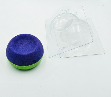 Полусфера для мегабомбочки d 80 мм с выемкой d 55 мм — ANYMOLDS ПРОИЗВОДСТВО ПЛАСТИКОВЫХ ФОРМ ДЛЯ МЫЛА, ШОКОЛАДА, ГИПСА