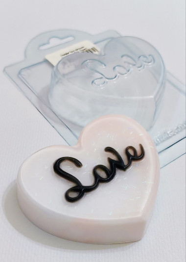 Сердце Love форма пластиковая — ANYMOLDS ПРОИЗВОДСТВО ПЛАСТИКОВЫХ ФОРМ ДЛЯ МЫЛА, ШОКОЛАДА, ГИПСА