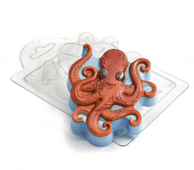 Осьминог форма пластиковая — ANYMOLDS ПРОИЗВОДСТВО ПЛАСТИКОВЫХ ФОРМ ДЛЯ МЫЛА, ШОКОЛАДА, ГИПСА