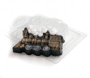 Паровоз форма пластиковая — ANYMOLDS ПРОИЗВОДСТВО ПЛАСТИКОВЫХ ФОРМ ДЛЯ МЫЛА, ШОКОЛАДА, ГИПСА