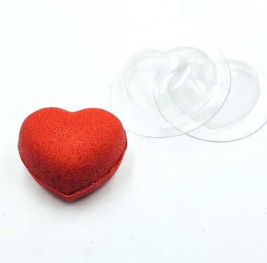Сердце большое форма для бомбочек — ANYMOLDS ПРОИЗВОДСТВО ПЛАСТИКОВЫХ ФОРМ ДЛЯ МЫЛА, ШОКОЛАДА, ГИПСА