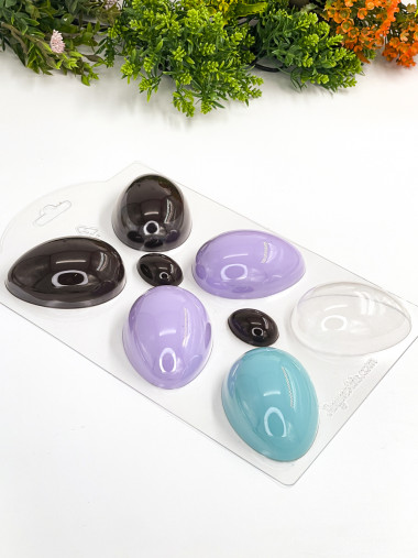 Яйцо большое 6 ячеек форма пластиковая для шоколада — ANYMOLDS ПРОИЗВОДСТВО ПЛАСТИКОВЫХ ФОРМ ДЛЯ МЫЛА, ШОКОЛАДА, ГИПСА