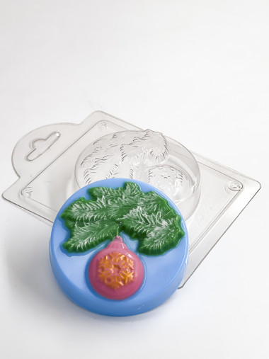 Шарик на елке в круге форма пластиковая — ANYMOLDS ПРОИЗВОДСТВО ПЛАСТИКОВЫХ ФОРМ ДЛЯ МЫЛА, ШОКОЛАДА, ГИПСА