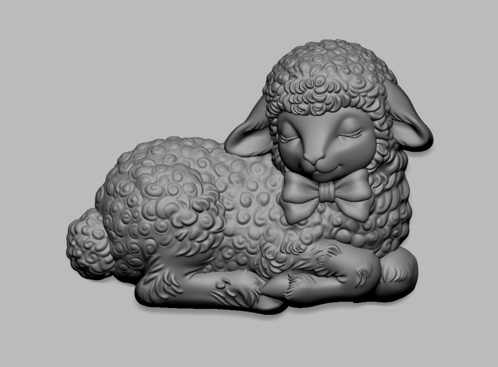 Овечка с бантом форма пластиковая для мыла и шоколада фото 1 &mdash; ANYMOLDS ПРОИЗВОДСТВО ПЛАСТИКОВЫХ ФОРМ ДЛЯ МЫЛА, ШОКОЛАДА, ГИПСА