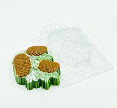 Шишки на ветке форма пластиковая — ANYMOLDS ПРОИЗВОДСТВО ПЛАСТИКОВЫХ ФОРМ ДЛЯ МЫЛА, ШОКОЛАДА, ГИПСА