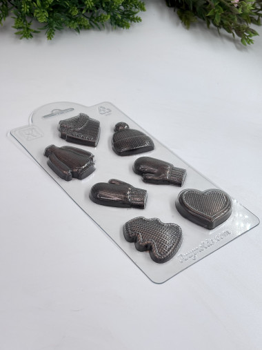 Вязаные мини форма пластиковая для шоколада и мыла &mdash; ANYMOLDS ПРОИЗВОДСТВО ПЛАСТИКОВЫХ ФОРМ ДЛЯ МЫЛА, ШОКОЛАДА, ГИПСА